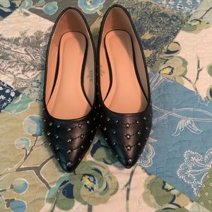 Cute black studded flats